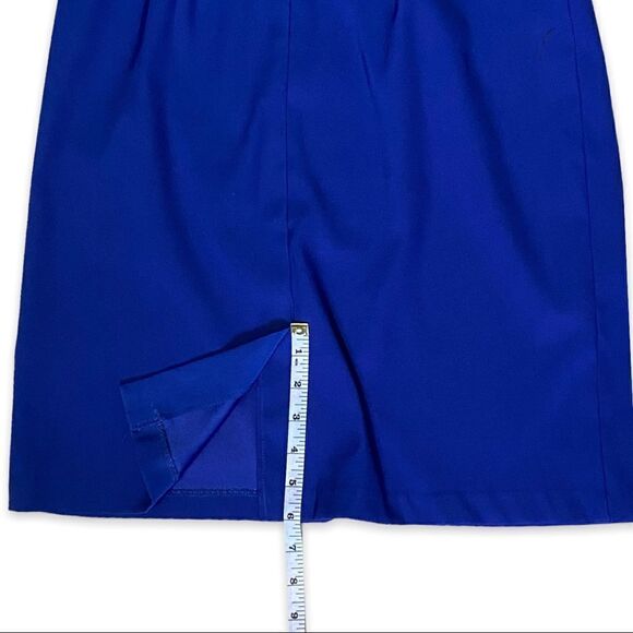 AB Studio Green and Blue Color Block Sheath Dress Size 6 - Picture 8 of 9